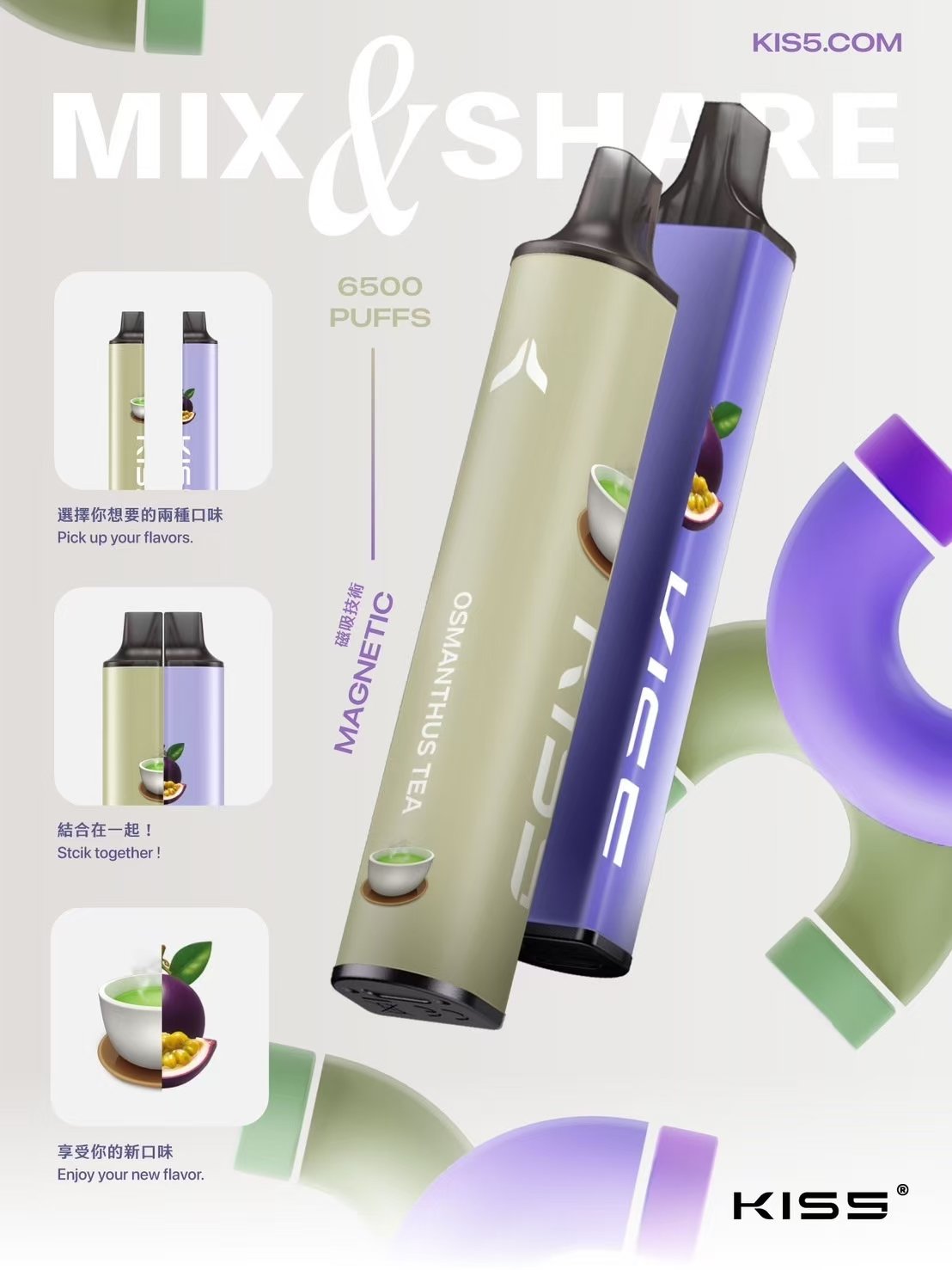 KIS5 鎧斯 6500口 進化版雙芯解癮神器 釋放豐盈且透徹的鮮果芬芳 穩定電流確保體感始終如一 口碑激推 台灣現貨:圖片 4